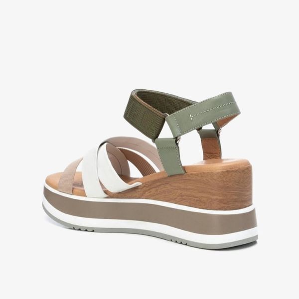 [Trưng bày] Giày Đế Xuồng Nữ CARMELA Kakhi Leather Ladies Sandals