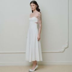 Đầm Nữ DOTTIE maxi hai dây cut-out - Trắng - D0659
