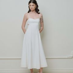 Đầm Nữ DOTTIE maxi hai dây cut-out - Trắng - D0659