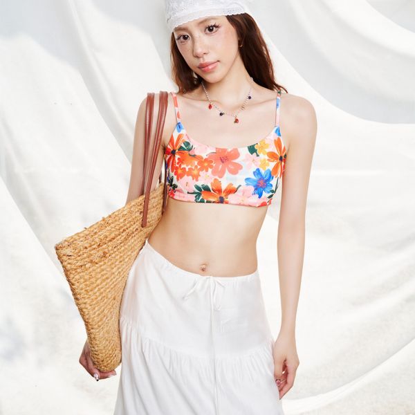 Chân váy nữ DOTTIE nhún nhiều tầng - Trắng - S0280