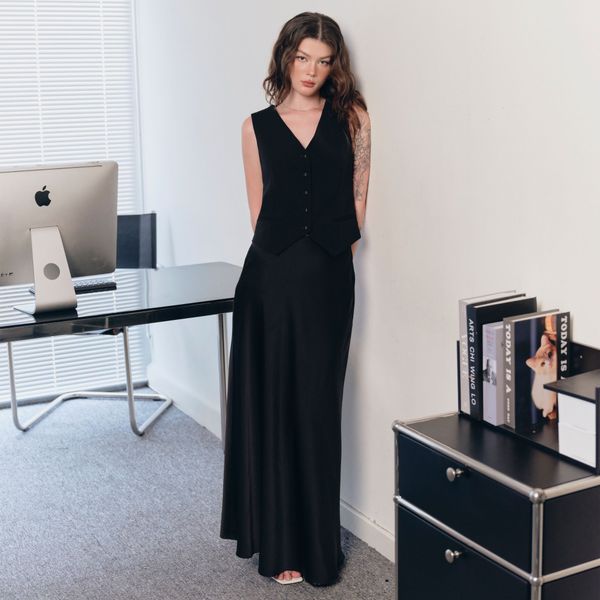 Áo nữ DOTTIE gi lê dáng Tailored - Đen - T1087