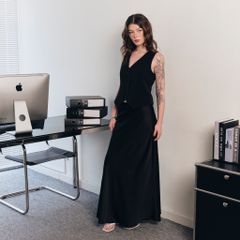 Váy nữ DOTTIE lụa midi - S0279