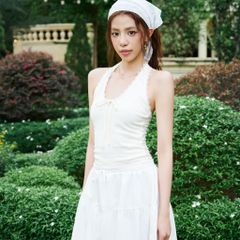 Chân váy nữ DOTTIE midi diễu ly - Trắng - S0281