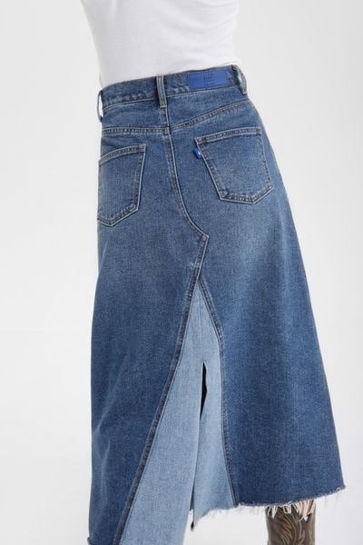 Chân Váy Nữ TheBlueTshirt 1970s Denim Midi Skirt - The 1975 Wash