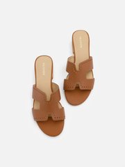 Dép cao gót da bò đế vàng Pazzion Leanne Caged Sandal Heels