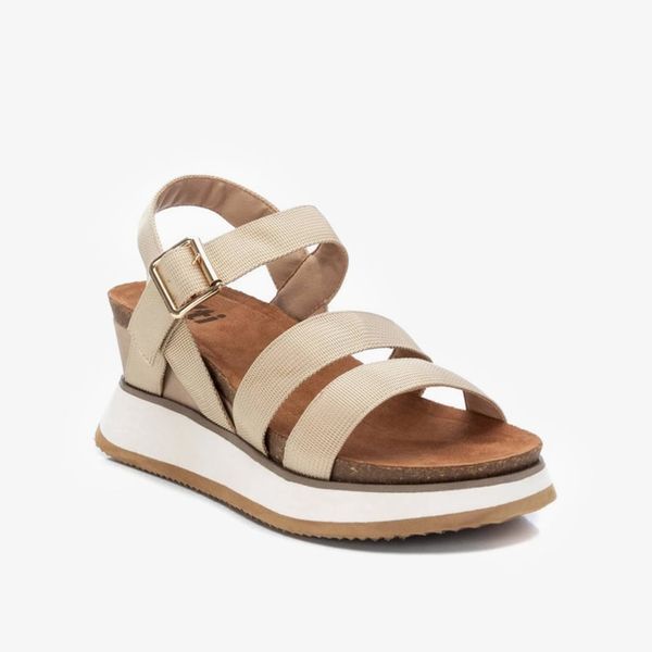 Giày Sandals Nữ XTI Beige Textile Ladies Sandals