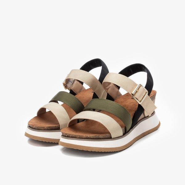 Giày Sandals Nữ XTI Kakhi Textile Ladies Sandals