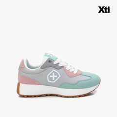 Giày Sneakers Nữ XTI Grey Textile Combined Ladies Shoes