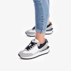 [Trưng bày] Giày Sneakers Nữ XTI Black Pu Combined Ladies Shoes