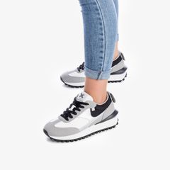 Giày Sneakers Nữ XTI Black Pu Combined Ladies Shoes