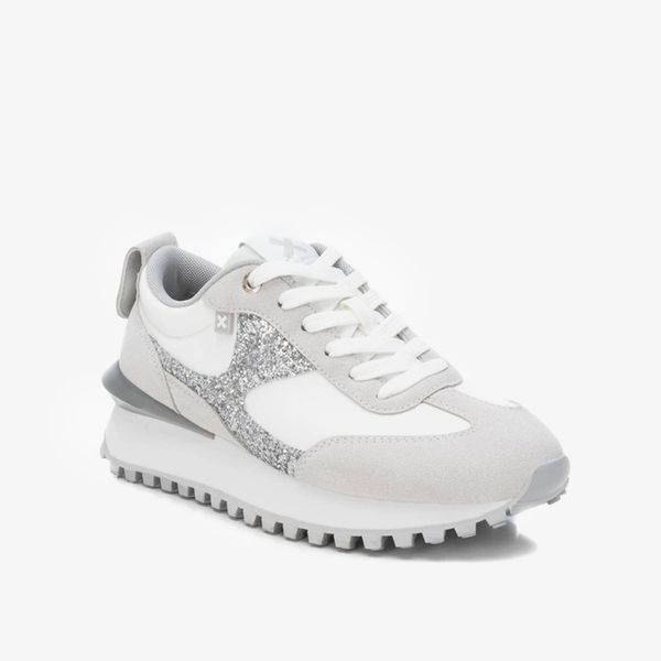 Giày Sneakers Nữ XTI Silver Pu Combined Ladies Shoes