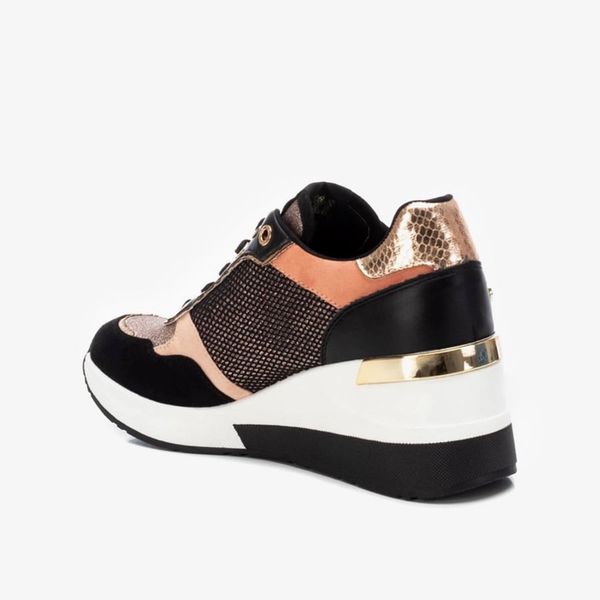 [Trưng bày] Giày Sneakers Nữ XTI Black Textile Combined Ladies Shoes