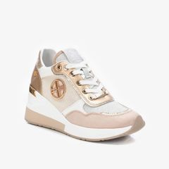 [Trưng bày] Giày Sneakers Nữ XTI White Textile Combined Ladies Shoe