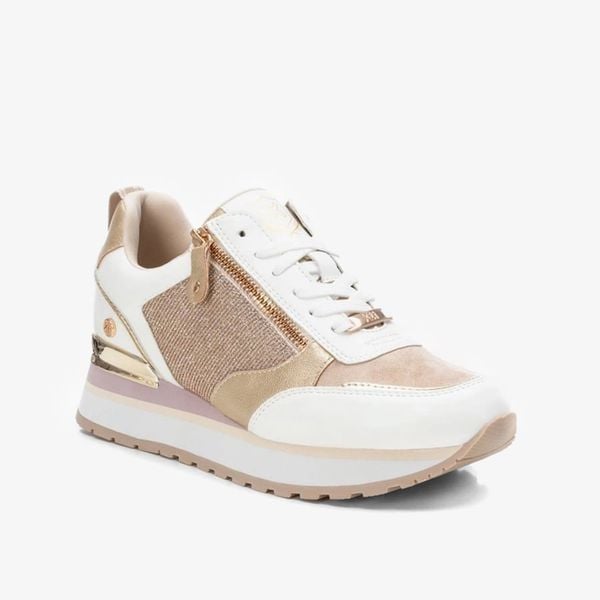 [Trưng bày] Giày Sneakers Nữ XTI Nude Pu Combined Ladies Shoes