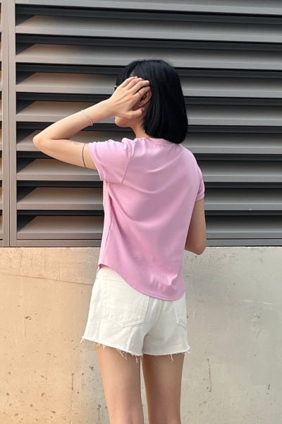 Áo Thun Nữ TheBlueTshirt 1990s Tshirt - Lilac Flower