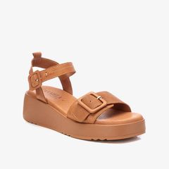 [Trưng bày] Giày Đế Xuồng Nữ CARMELA Camel Leather Ladies Sandals