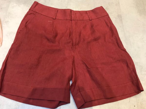 Quần Short Nữ F2 Linen  Đỏ Rượu Tender Drit