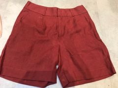 Quần Short Nữ F2 Linen  Đỏ Rượu Tender Drit