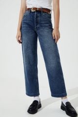 Quần Dài Nữ TheBlueTshirt The Original Dad Jeans - Dark Blue Wash