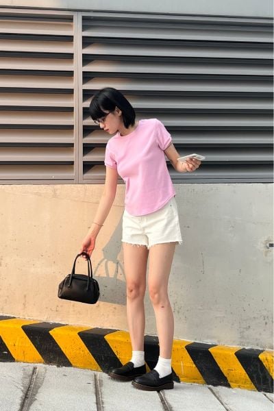 Áo Thun Nữ TheBlueTshirt 1990s Tshirt - Lilac Flower