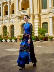 Quần Áo Dài Lụa Xanh Đen Đậm