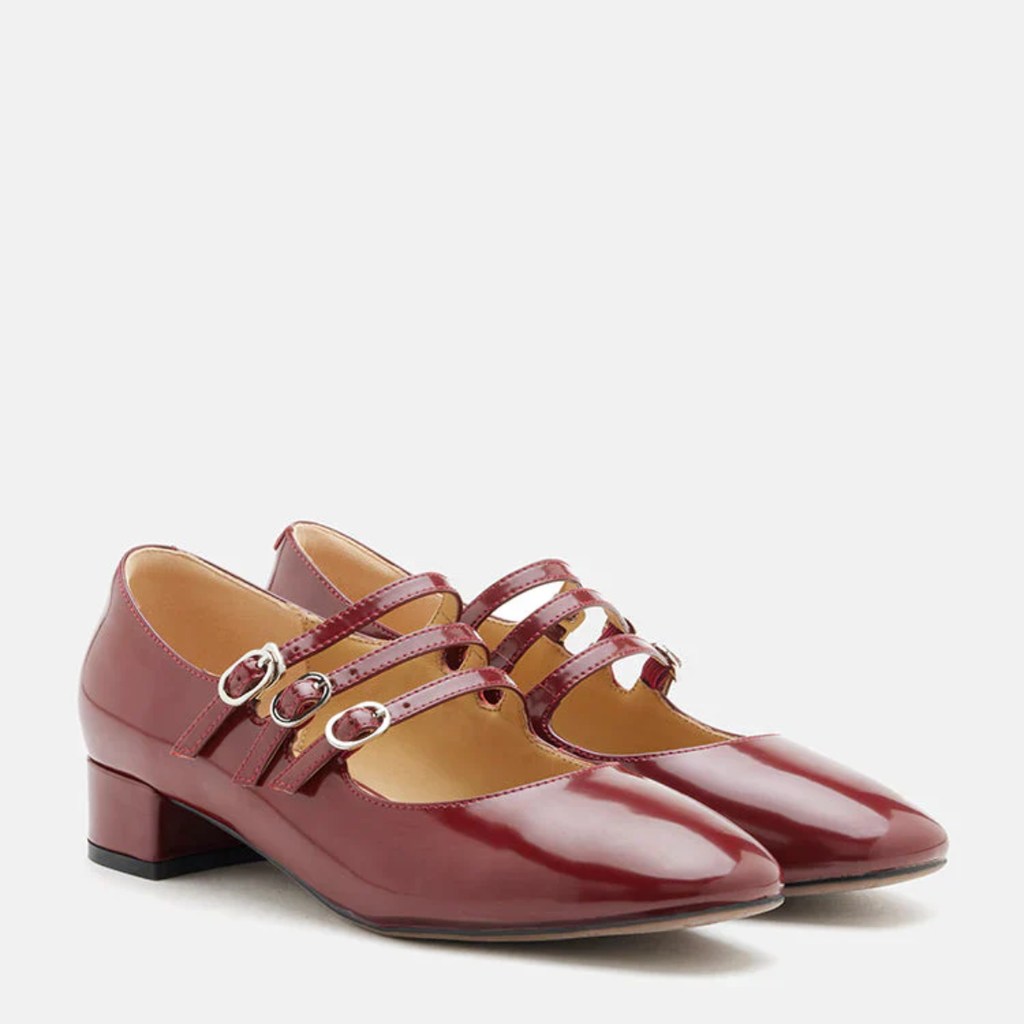 Giày cao gót da bò Pazzion Darina Patent Mary Jane Heels