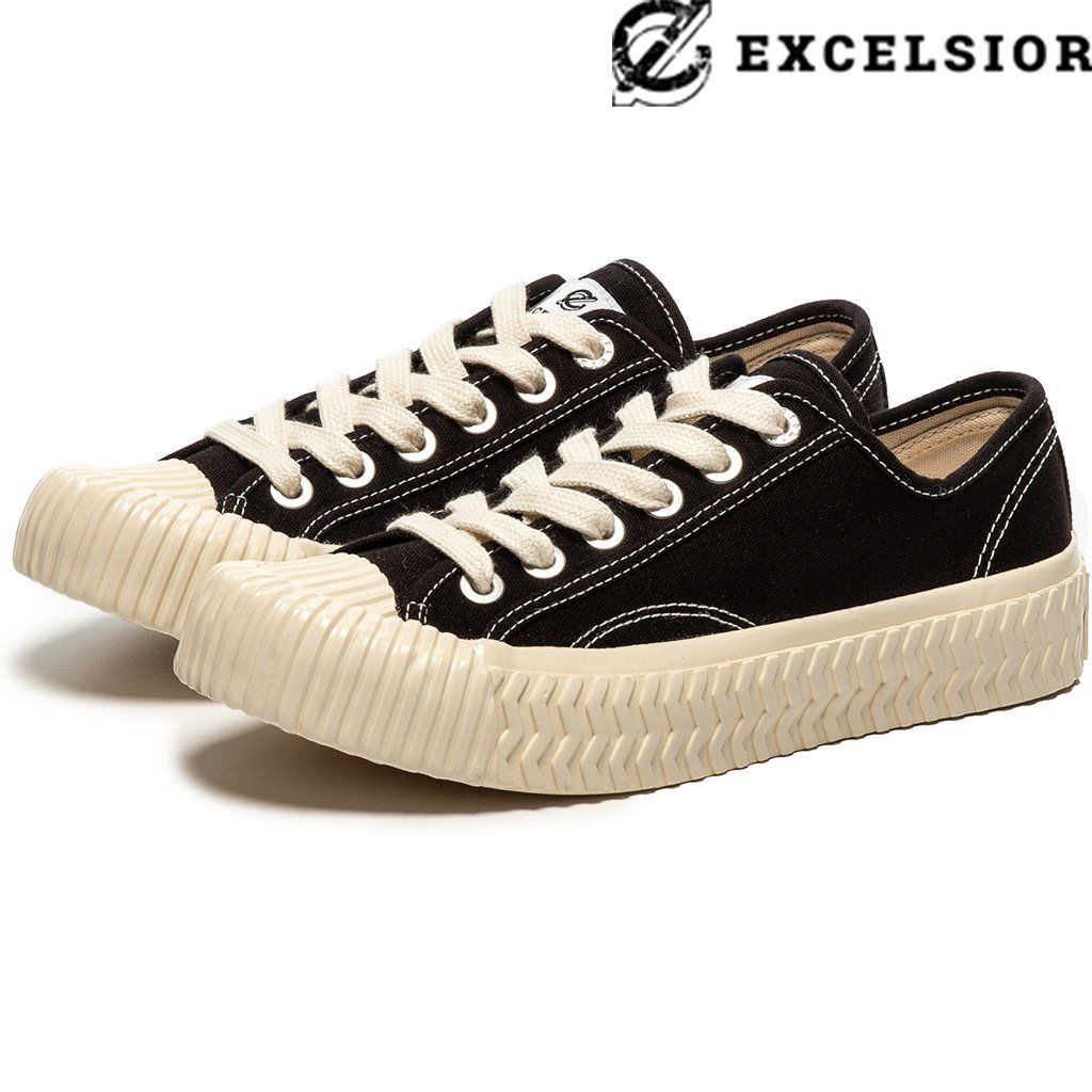 Giày Sneakers Unisex Excelsior Bolt Low (Black Cream, Màu Đen)