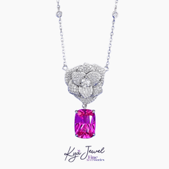 Dây chuyền nữ KYA JEWEL bạc Ý Charming Camellia