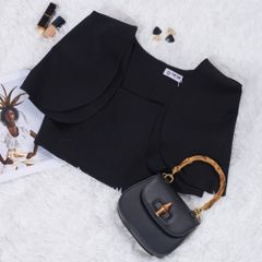 Áo Kiểu Nữ THÁI TUẤN Cổ Cách Tân Màu Đen