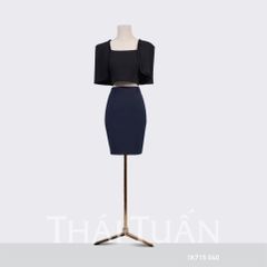 Áo Kiểu Nữ THÁI TUẤN Cổ Cách Tân Màu Đen