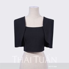 Áo Kiểu Nữ THÁI TUẤN Cổ Cách Tân Màu Đen