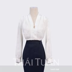 Áo Kiểu Nữ THÁI TUẤN Công Sở Cổ Tim Tay Dài