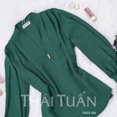Áo Kiểu Nữ THÁI TUẤN Công Sở Cổ Tim Tay Dài