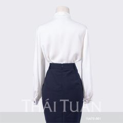 Áo Sơ Mi Nữ THÁI TUẤN Thắt Nơ Màu Trắng