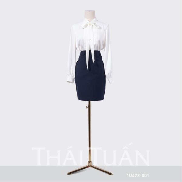 Áo Sơ Mi Nữ THÁI TUẤN Thắt Nơ Màu Trắng