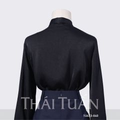 1U473040 Áo Sơ Mi Nữ THÁI TUẤN Thắt Nơ  Màu Đen