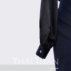 1U473040 Áo Sơ Mi Nữ THÁI TUẤN Thắt Nơ  Màu Đen