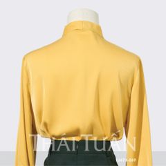 Áo Sơ Mi Nữ THÁI TUẤN Thắt Nơ Màu Vàng