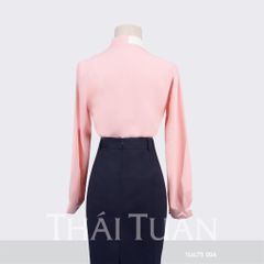 Áo Sơ Mi Nữ THÁI TUẤN Cổ Cách Tân Màu Hồng