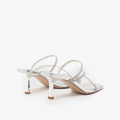 Giày Cao Gót Nữ PAZZION Stacey Strappy Silver Sparkly Open Toe Heels