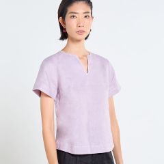 Áo Kiểu Nữ F2 Linen Tím Tender Drit