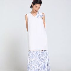 Đầm Nữ F2 Linen Nữ Trắng Tùng Tender Drit