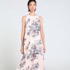 Đầm Nữ F2 Linen Tơ Hồng Hoa Tender Drit