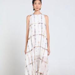 Đầm Nữ F2 Lụa Nữ Trắng Họa Tiết Tender Drit