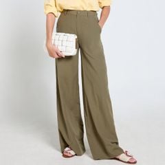 Quần Dài Nữ F2 Linen  Xanh Rêu Tender Drit