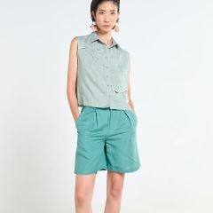 Quần Short Nữ F2 Linen Xanh Lá Nhạt Tender Drit