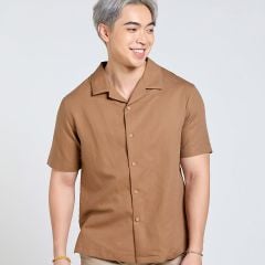 Áo Sơ Mi Nam F2 Linen  Nâu Nhạt Tender Drit