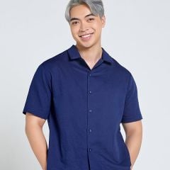 Áo Sơ Mi Nam F2 Linen  Xanh Duong Tender Drit
