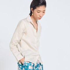 Áo Sơ Mi Nữ F2 Linen Kem Tender Drit