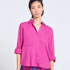 Áo Sơ Mi Nữ F2 Linen Nữ Hồng Sen Tender Drit